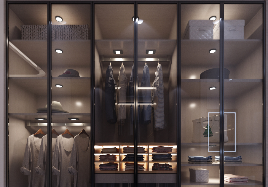 Even if you have a cloakroom, store it well and do local lighting