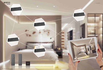 How does the intelligent lighting control system control the lights