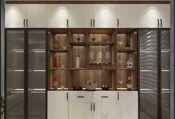 How to design wine cabinet decorative lights in general