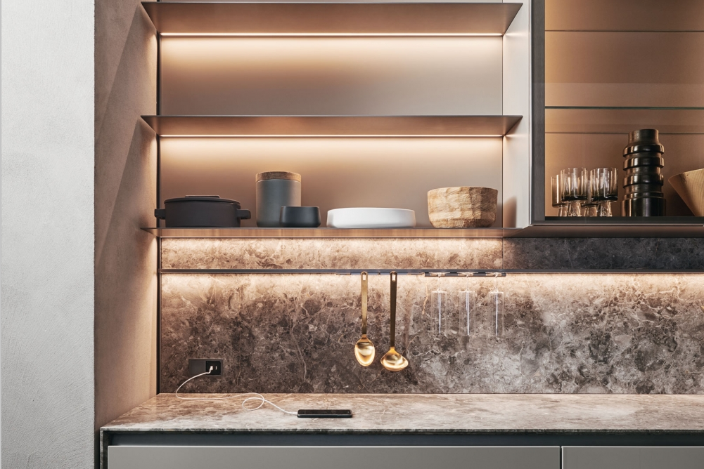 Open kitchen lighting design skills