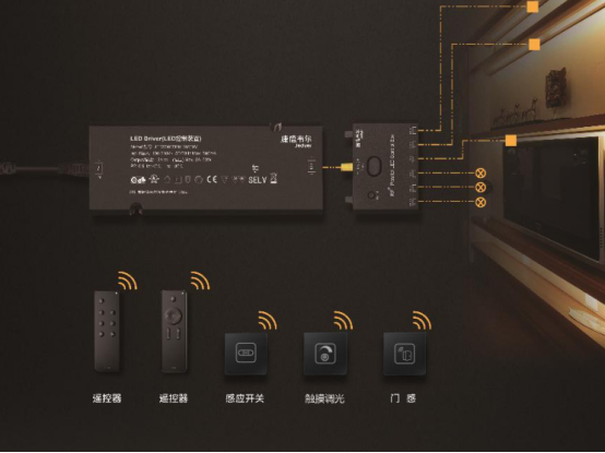 Special power supply for cabinet lighting system