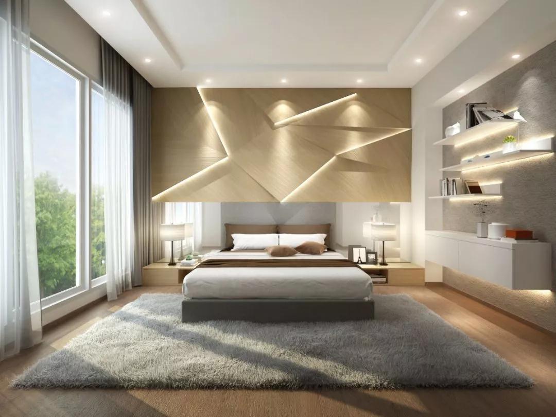 Which bedroom has no main lighting design